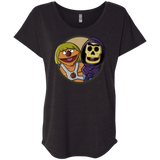 T-Shirts Vintage Black / X-Small Bert and Ernie Triblend Dolman Sleeve