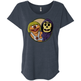 T-Shirts Vintage Navy / X-Small Bert and Ernie Triblend Dolman Sleeve