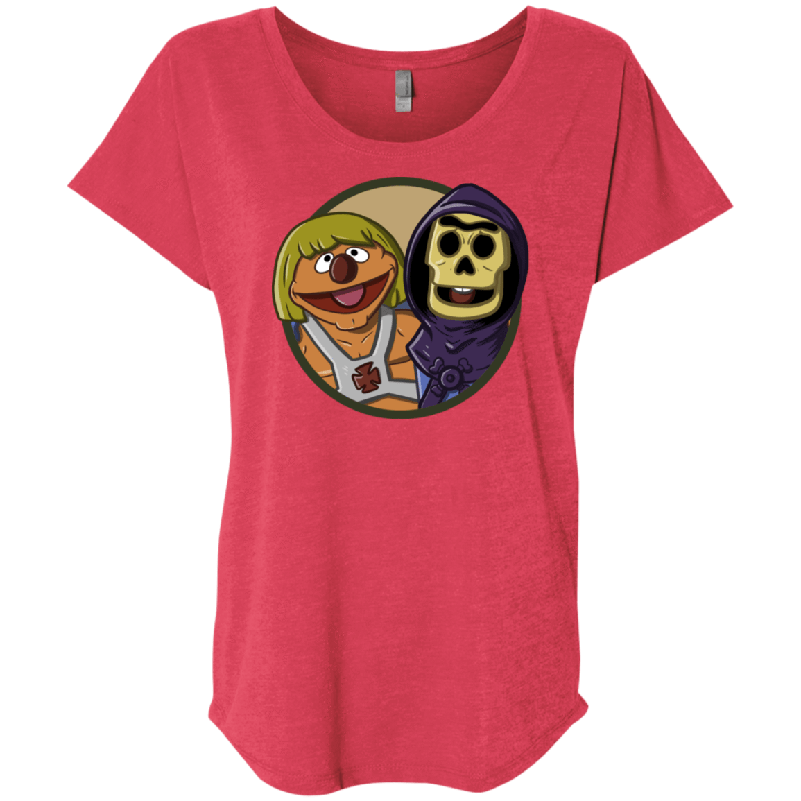 T-Shirts Vintage Red / X-Small Bert and Ernie Triblend Dolman Sleeve