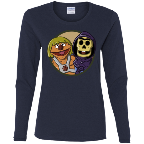 T-Shirts Navy / S Bert and Ernie Women's Long Sleeve T-Shirt