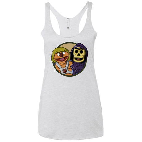 T-Shirts Heather White / X-Small Bert and Ernie Women's Triblend Racerback Tank