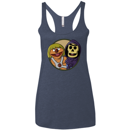 T-Shirts Vintage Navy / X-Small Bert and Ernie Women's Triblend Racerback Tank