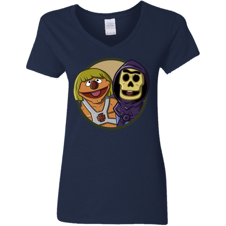 T-Shirts Navy / S Bert and Ernie Women's V-Neck T-Shirt