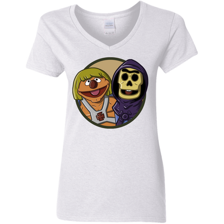 T-Shirts White / S Bert and Ernie Women's V-Neck T-Shirt