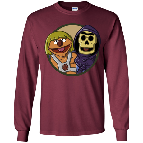 T-Shirts Maroon / YS Bert and Ernie Youth Long Sleeve T-Shirt
