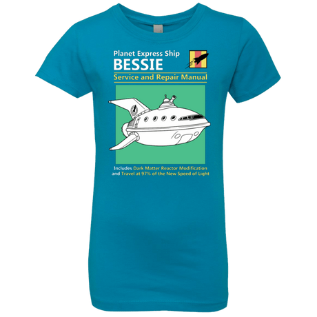 T-Shirts Turquoise / YXS Bessie Service and Repair Manual Girls Premium T-Shirt