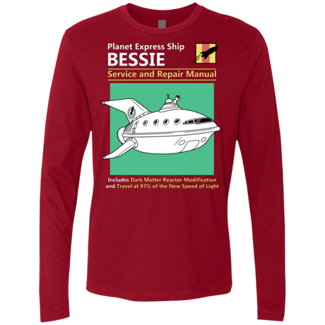 T-Shirts Cardinal / Small Bessie Service and Repair Manual Men's Premium Long Sleeve