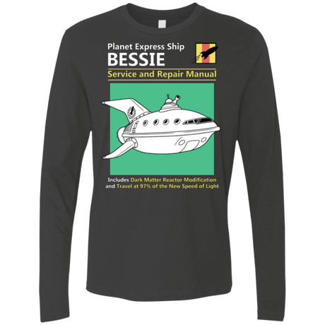 T-Shirts Heavy Metal / Small Bessie Service and Repair Manual Men's Premium Long Sleeve