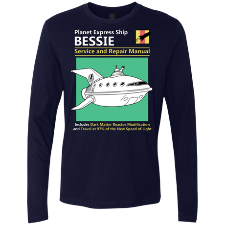 T-Shirts Midnight Navy / Small Bessie Service and Repair Manual Men's Premium Long Sleeve