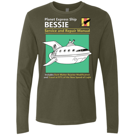 T-Shirts Military Green / Small Bessie Service and Repair Manual Men's Premium Long Sleeve