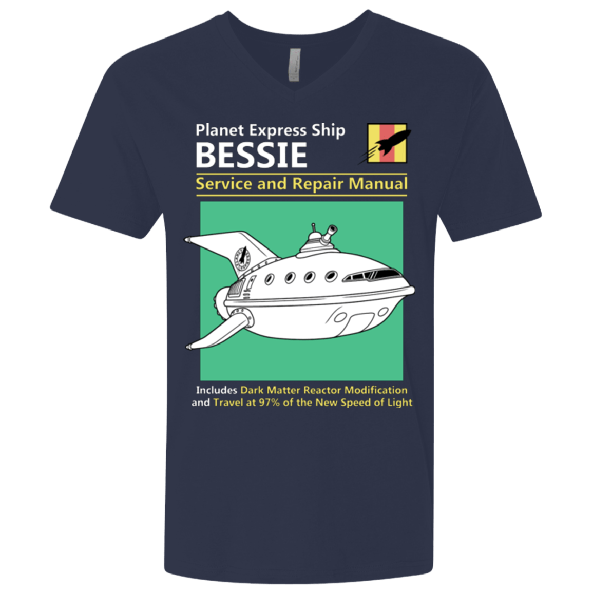 T-Shirts Midnight Navy / X-Small Bessie Service and Repair Manual Men's Premium V-Neck