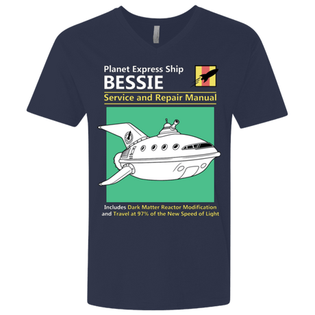 T-Shirts Midnight Navy / X-Small Bessie Service and Repair Manual Men's Premium V-Neck