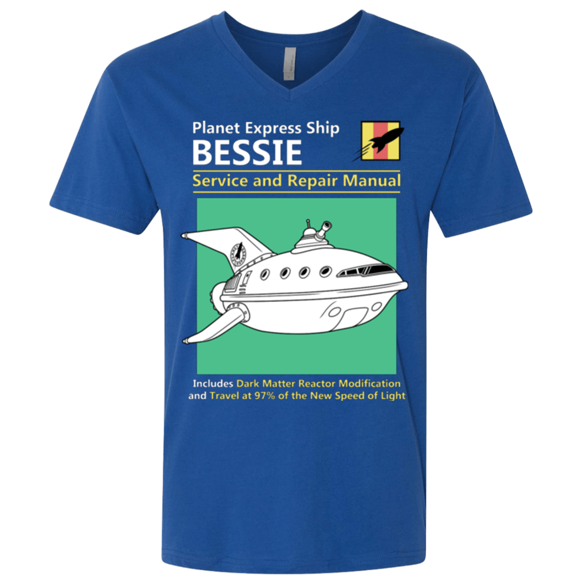 T-Shirts Royal / X-Small Bessie Service and Repair Manual Men's Premium V-Neck