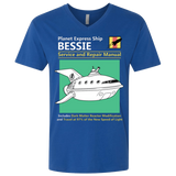 T-Shirts Royal / X-Small Bessie Service and Repair Manual Men's Premium V-Neck