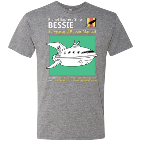 T-Shirts Premium Heather / Small Bessie Service and Repair Manual Men's Triblend T-Shirt