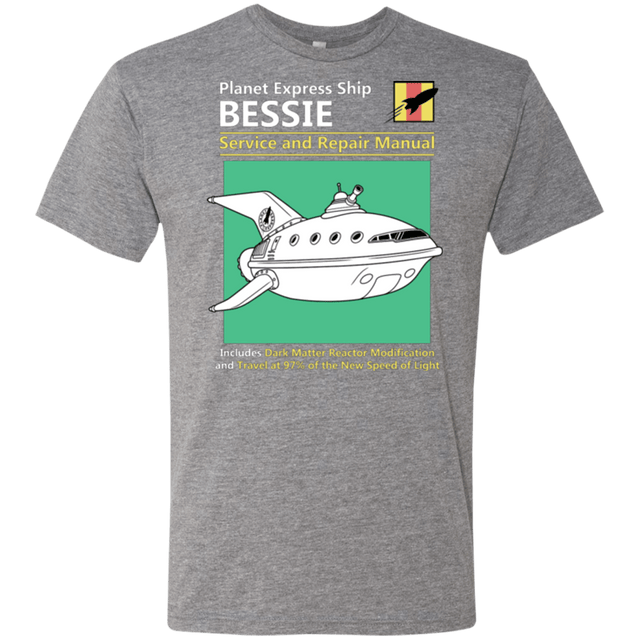 T-Shirts Premium Heather / Small Bessie Service and Repair Manual Men's Triblend T-Shirt