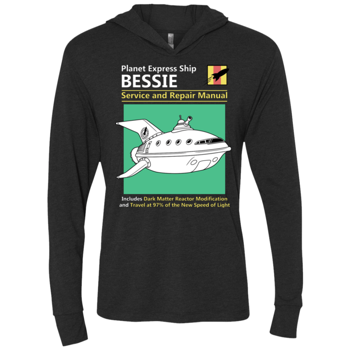 T-Shirts Vintage Black / X-Small Bessie Service and Repair Manual Triblend Long Sleeve Hoodie Tee