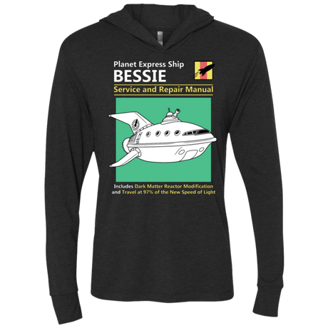T-Shirts Vintage Black / X-Small Bessie Service and Repair Manual Triblend Long Sleeve Hoodie Tee