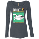 T-Shirts Vintage Navy / Small Bessie Service and Repair Manual Women's Triblend Long Sleeve Shirt