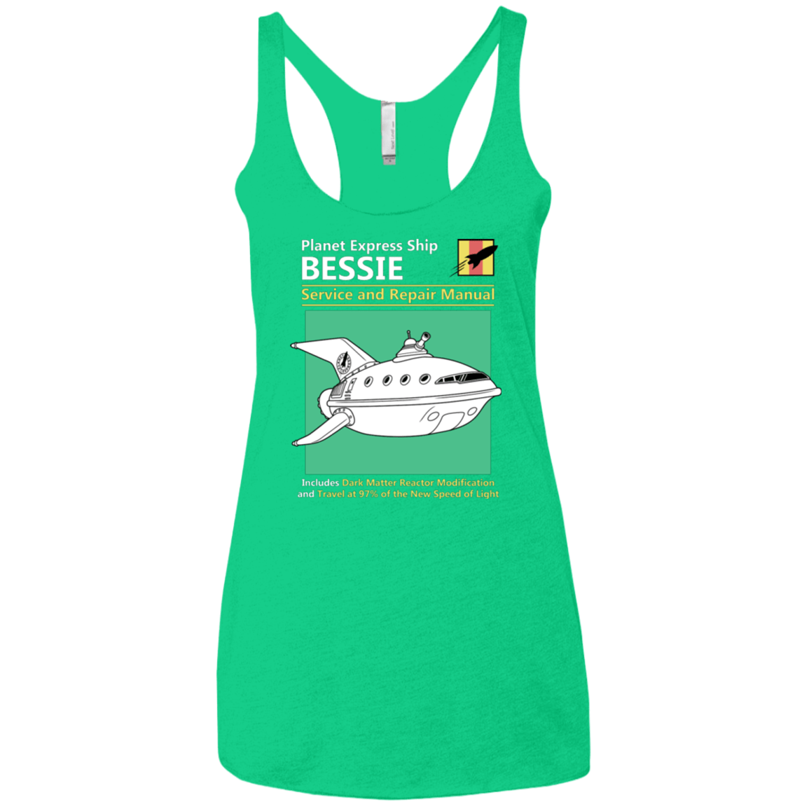 T-Shirts Envy / X-Small Bessie Service and Repair Manual Women's Triblend Racerback Tank
