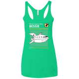 T-Shirts Envy / X-Small Bessie Service and Repair Manual Women's Triblend Racerback Tank