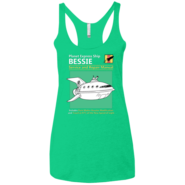 T-Shirts Envy / X-Small Bessie Service and Repair Manual Women's Triblend Racerback Tank