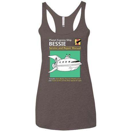 T-Shirts Macchiato / X-Small Bessie Service and Repair Manual Women's Triblend Racerback Tank