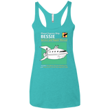 T-Shirts Tahiti Blue / X-Small Bessie Service and Repair Manual Women's Triblend Racerback Tank