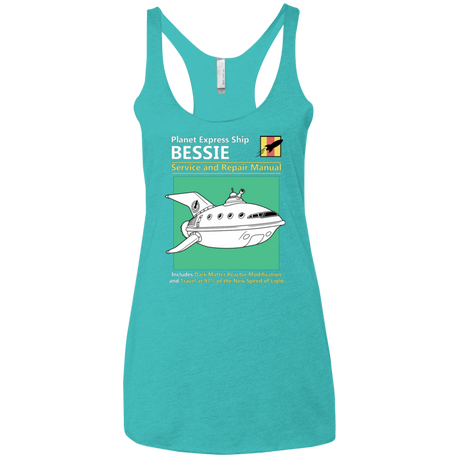T-Shirts Tahiti Blue / X-Small Bessie Service and Repair Manual Women's Triblend Racerback Tank