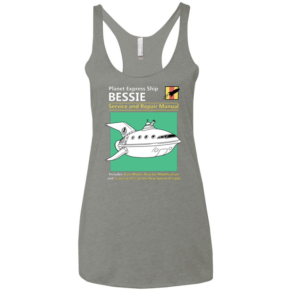 T-Shirts Venetian Grey / X-Small Bessie Service and Repair Manual Women's Triblend Racerback Tank