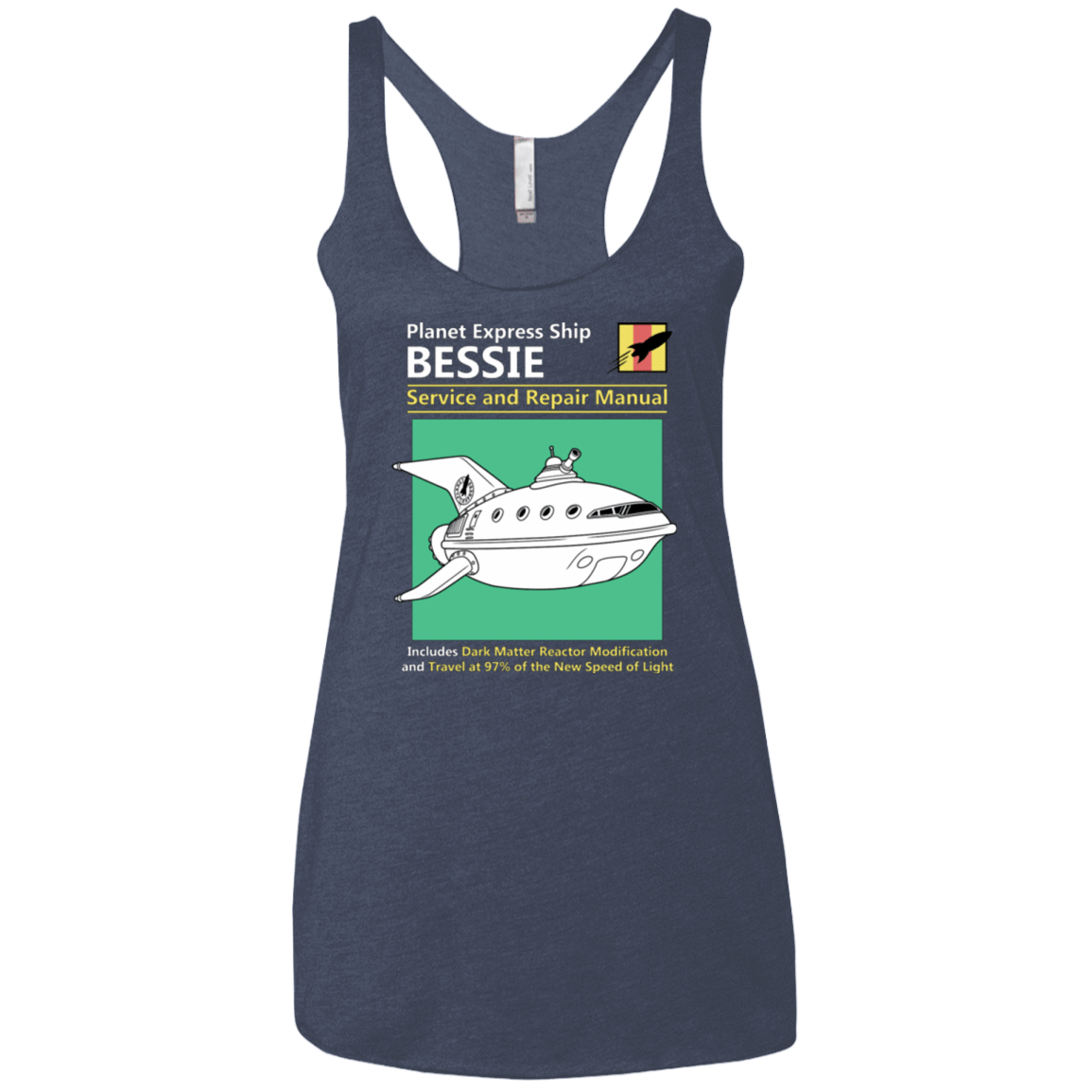 T-Shirts Vintage Navy / X-Small Bessie Service and Repair Manual Women's Triblend Racerback Tank