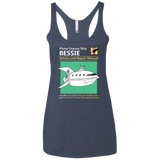 T-Shirts Vintage Navy / X-Small Bessie Service and Repair Manual Women's Triblend Racerback Tank