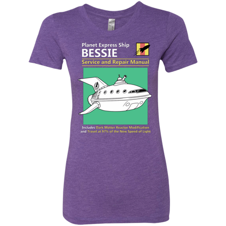 T-Shirts Purple Rush / Small Bessie Service and Repair Manual Women's Triblend T-Shirt