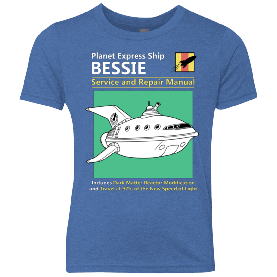 T-Shirts Vintage Royal / YXS Bessie Service and Repair Manual Youth Triblend T-Shirt