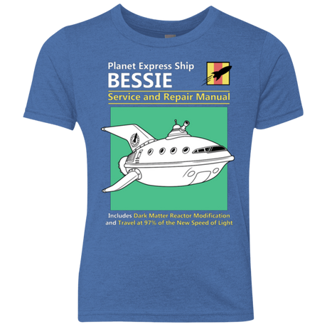 T-Shirts Vintage Royal / YXS Bessie Service and Repair Manual Youth Triblend T-Shirt