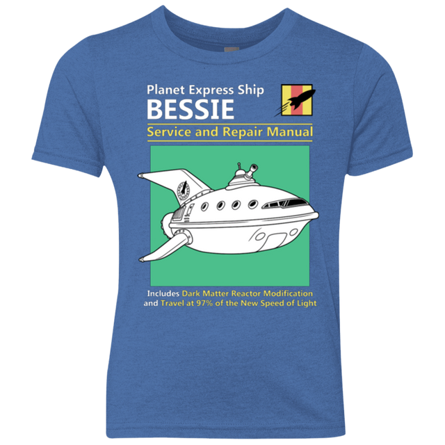 T-Shirts Vintage Royal / YXS Bessie Service and Repair Manual Youth Triblend T-Shirt