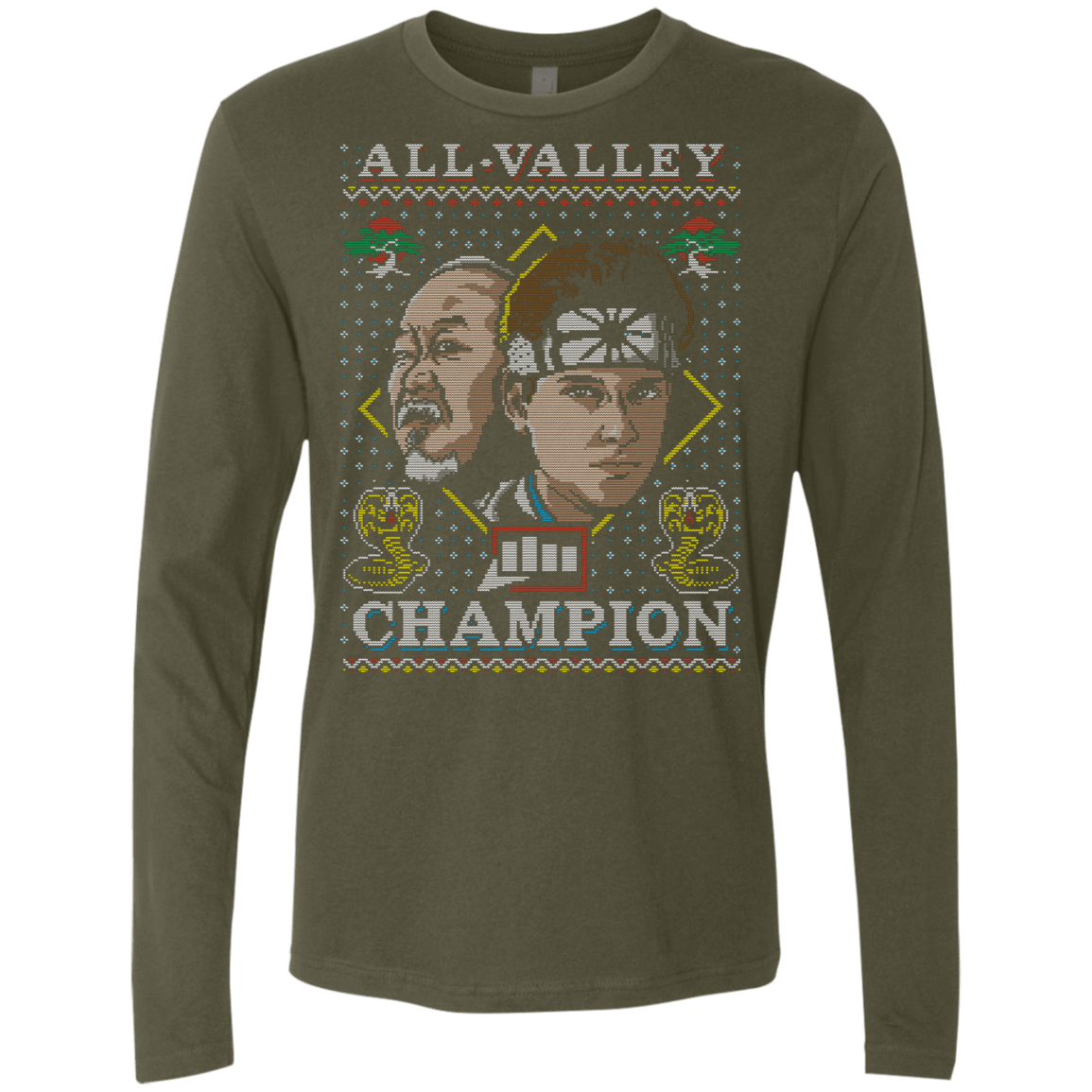 T-Shirts Military Green / Small Best Around Men's Premium Long Sleeve