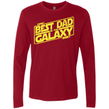 T-Shirts Cardinal / Small Best Dad in the Galaxy Men's Premium Long Sleeve