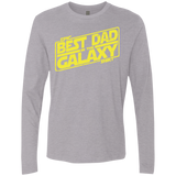 T-Shirts Heather Grey / Small Best Dad in the Galaxy Men's Premium Long Sleeve