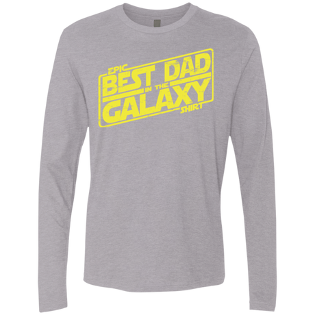 T-Shirts Heather Grey / Small Best Dad in the Galaxy Men's Premium Long Sleeve