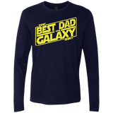 T-Shirts Midnight Navy / Small Best Dad in the Galaxy Men's Premium Long Sleeve