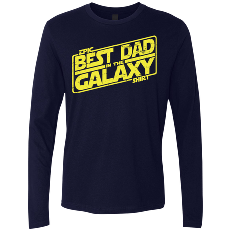 T-Shirts Midnight Navy / Small Best Dad in the Galaxy Men's Premium Long Sleeve