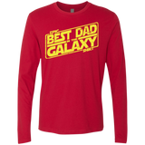 T-Shirts Red / Small Best Dad in the Galaxy Men's Premium Long Sleeve