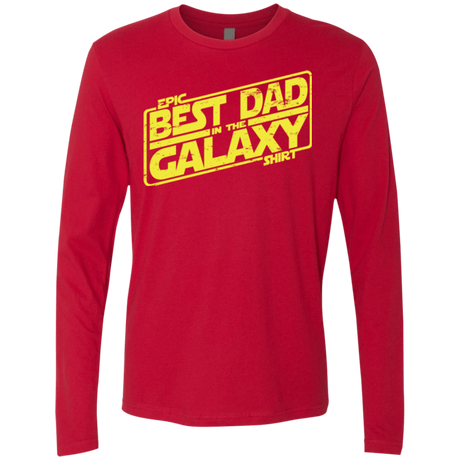 T-Shirts Red / Small Best Dad in the Galaxy Men's Premium Long Sleeve