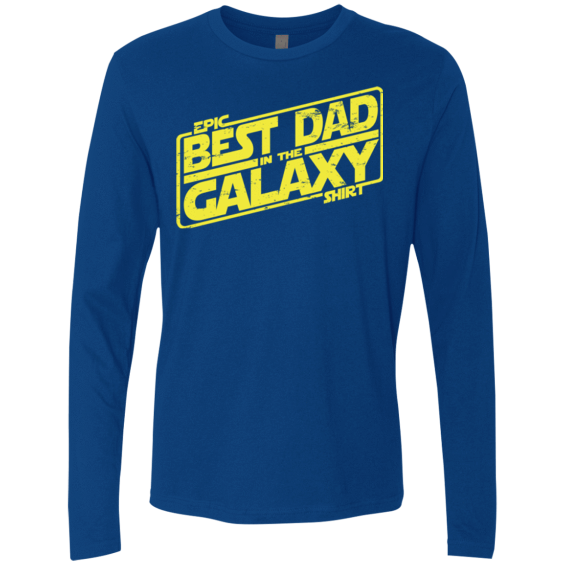 T-Shirts Royal / Small Best Dad in the Galaxy Men's Premium Long Sleeve