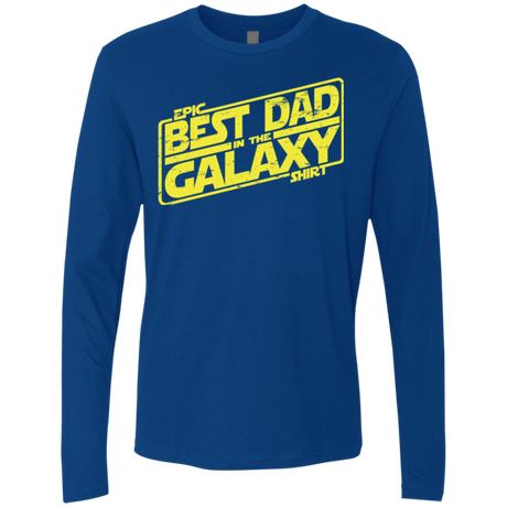 T-Shirts Royal / Small Best Dad in the Galaxy Men's Premium Long Sleeve