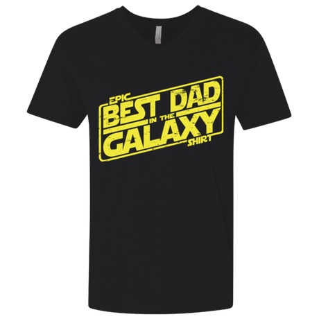 T-Shirts Black / X-Small Best Dad in the Galaxy Men's Premium V-Neck