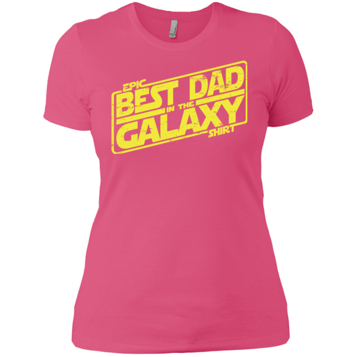 T-Shirts Hot Pink / X-Small Best Dad in the Galaxy Women's Premium T-Shirt