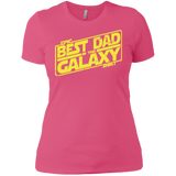 T-Shirts Hot Pink / X-Small Best Dad in the Galaxy Women's Premium T-Shirt