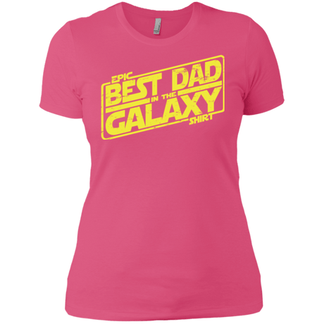 T-Shirts Hot Pink / X-Small Best Dad in the Galaxy Women's Premium T-Shirt